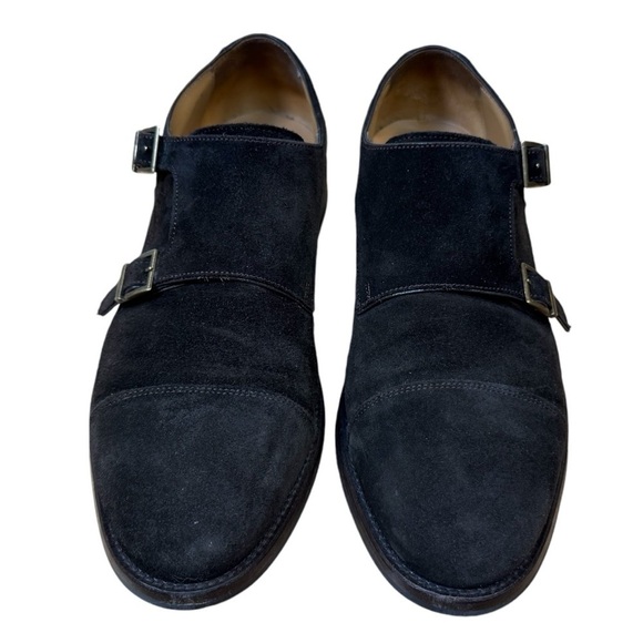 Emidio Tuicci Espana Brown Mens Brassy Gold Buckled Shoes Size Mens 41 - Picture 5 of 10